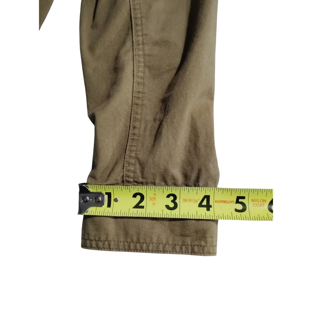 Elodie‎ Womens Olive Green Cotton Asymmetrical Zip Utility Moto Jacket Size M